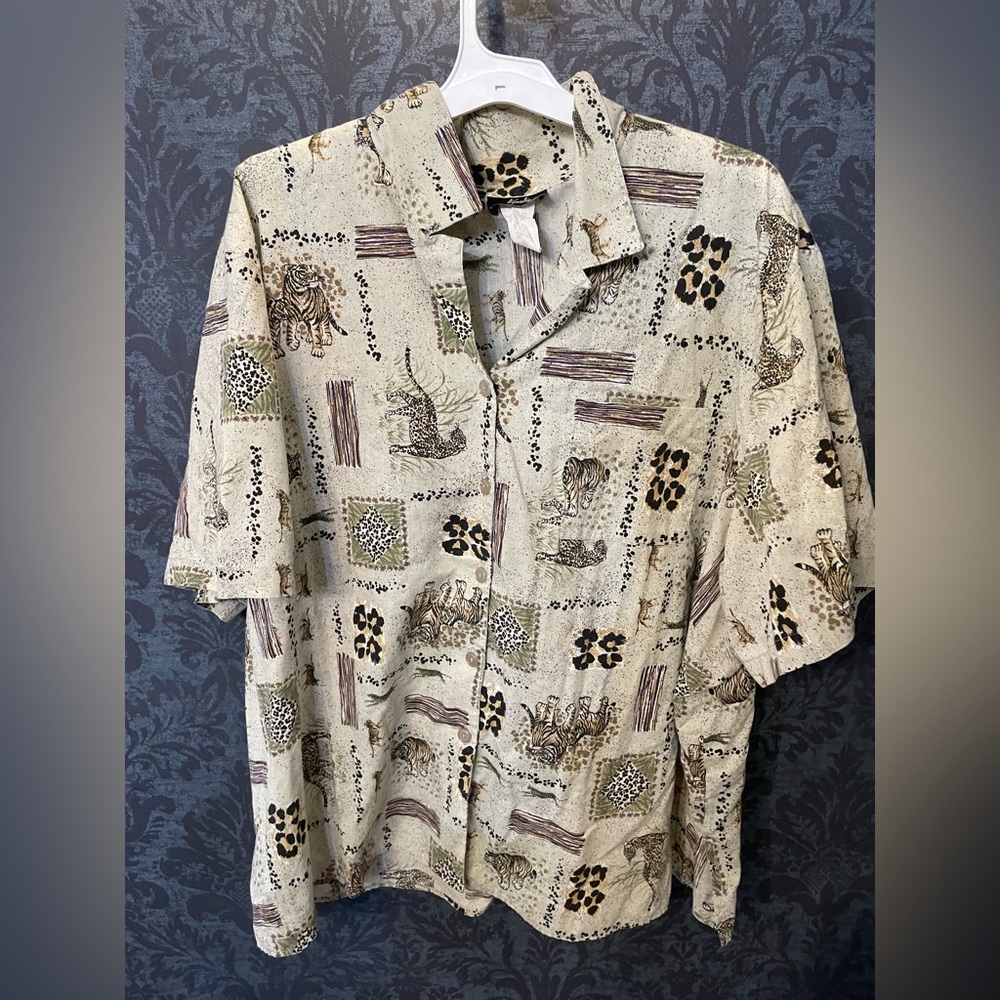 Unique Vintage Tiger Button Down - image 6
